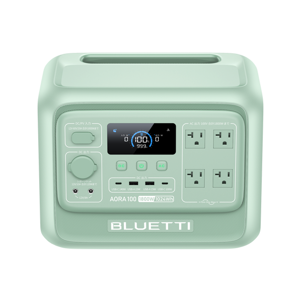 BLUETTI ポータブル電源 AORA 100 V2 +100W ソーラーパネル | ミント