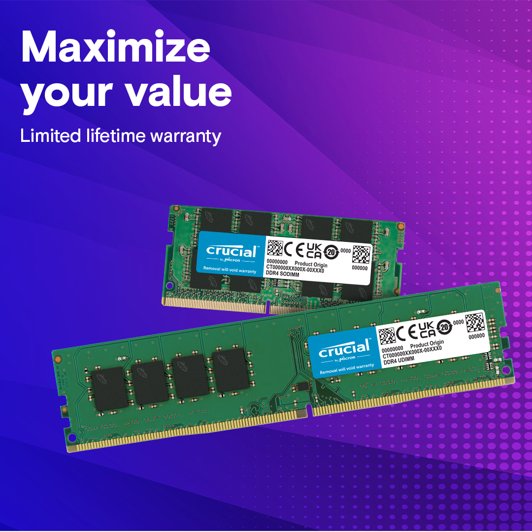 Crucial 8GB DDR4-2400 UDIMM | CT8G4DFS824A | crucial.com