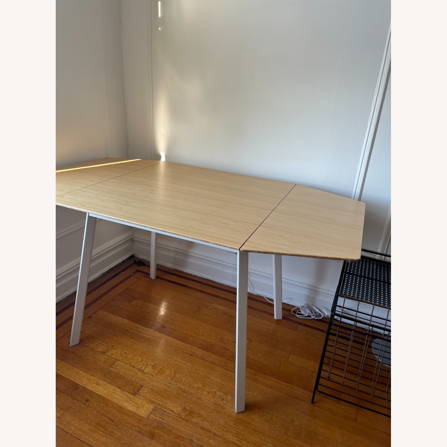 IKEA PS 2012 Drop-leaf Table, Bamboo/white - AptDeco