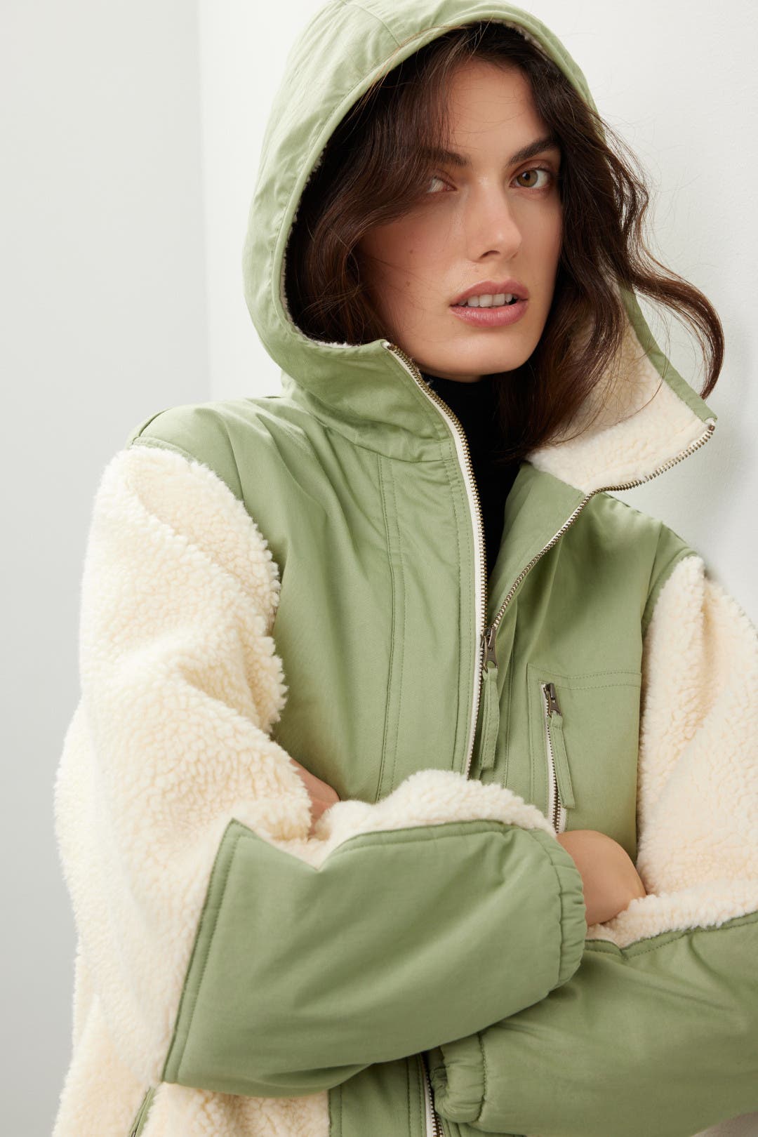 Green Hooded Fleece Jacket by Thakoon x RTR | Rent the Runway