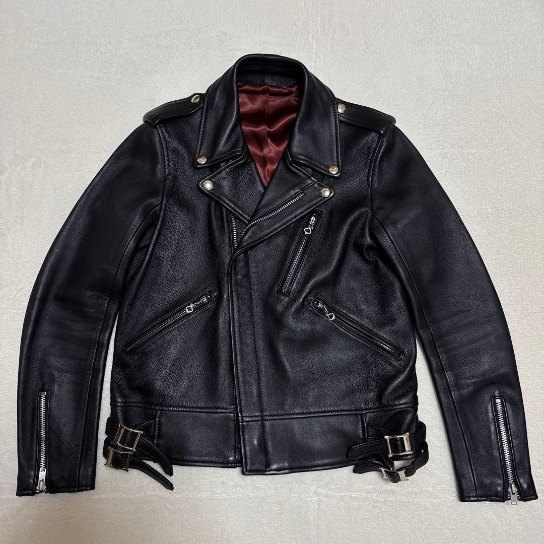 未使用品 Scye サイ レザーダブルライダースジャケット 38 ブラック 新品】 SCYE / サイ | sheep skin ダブル ライダース ジャケット | 38