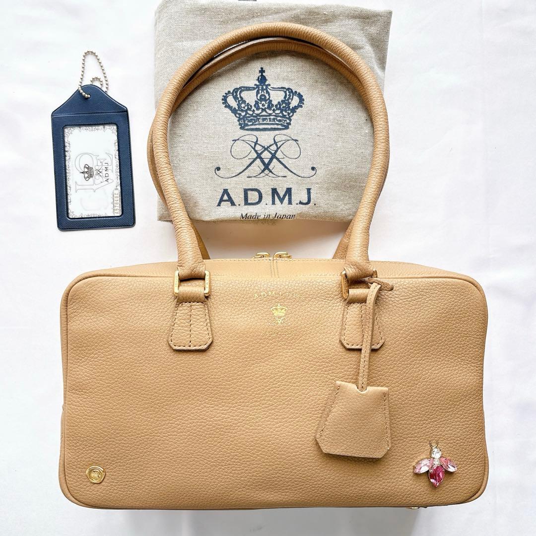 新品】ADMJ THE BEE 子牛革モーツァルト スクエアボストンバッグ