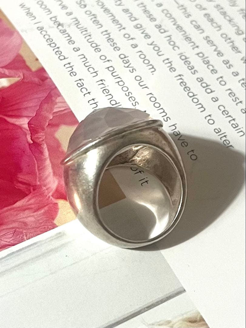 【送料無料】H.P.FRANCE ローズクォーツリング シルバー